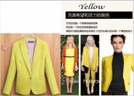 Blazer hecha de algodón y spandex con forro Vogue